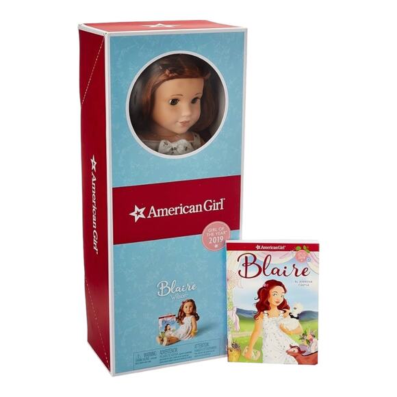 NEW American Girl Of Year BLAIRE DOLL In Meet Outfit Bracelet Hair Flower BOX - Picture 12 of 12